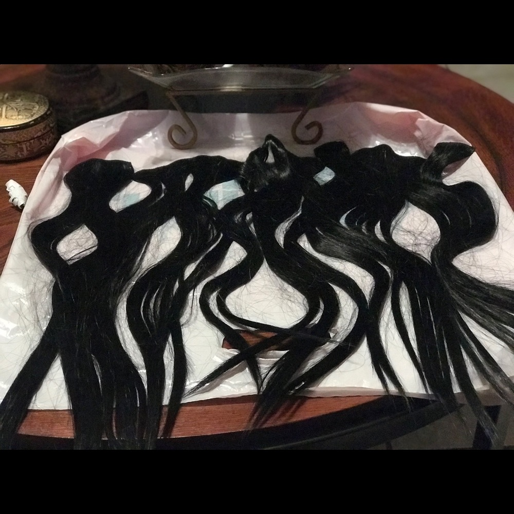 Clip in hair extensions